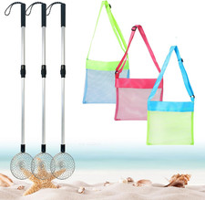 6Pcs Beach Sand Sifter, Adjustable Shark Teeth Sifter Shell Shovel Rock Scooper