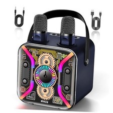 Karaoke Machine for Adults with Two Karaoke Microphone Wireless, PA Blue