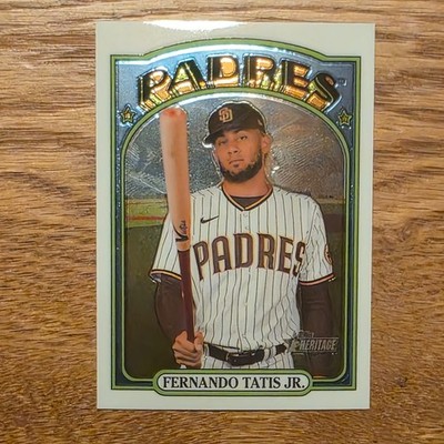 2021 Topps Heritage FERNANDO TATIS JR. #137 Chrome Parallel #'d 526/999 Padres