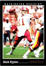 Mark Rypien 1993 Pinnacle #135 Washington Redskins