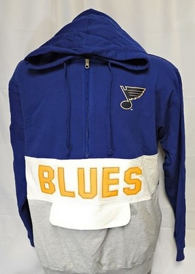 Mens Fanatics St. Louis Blues NHL Hockey Big & Tall 1/4 Zip Sweatshirt Hoodie