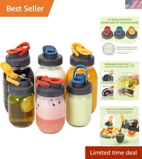 Transform Your Mason Jars: 6 Pack Regular Mouth Flip Cap Lids – Leak-Proof!