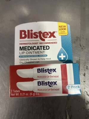 Blistex Medicated Lip Ointment 2 Tube Value Pack Penetrating Moisture Medication