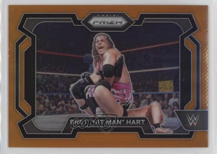 2024 Panini Prizm WWE Orange Prizm 62/99 Bret Hart Bret Hit Man Hart #26 1co7