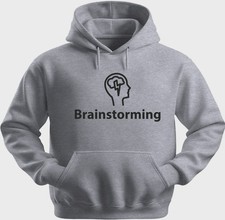 Funny Unisex Hoodie Hooded Sweatshirt Gildan Blend Brainstorming H0476