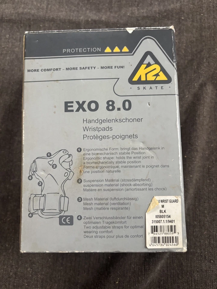 K2 EXO 8.0 Handgelenkschoner, Wristpads Gr. M, Originalverpackung - Bild 2 von 4