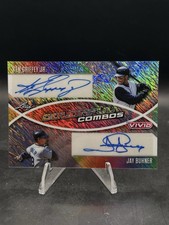 2025 Leaf Vivid Ken Griffey Jr Jay Buhner Colorful Combos Shimmer Dual Auto 1/1