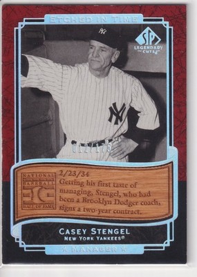 2003 SP Legendary Cuts Etched in Time #ET-CS Casey Stengel /175