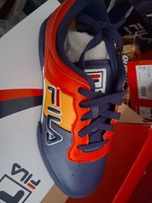 Fila Original Fitness Shoes Boys Sz 6.5 White Blue Red Low Top Sneakers