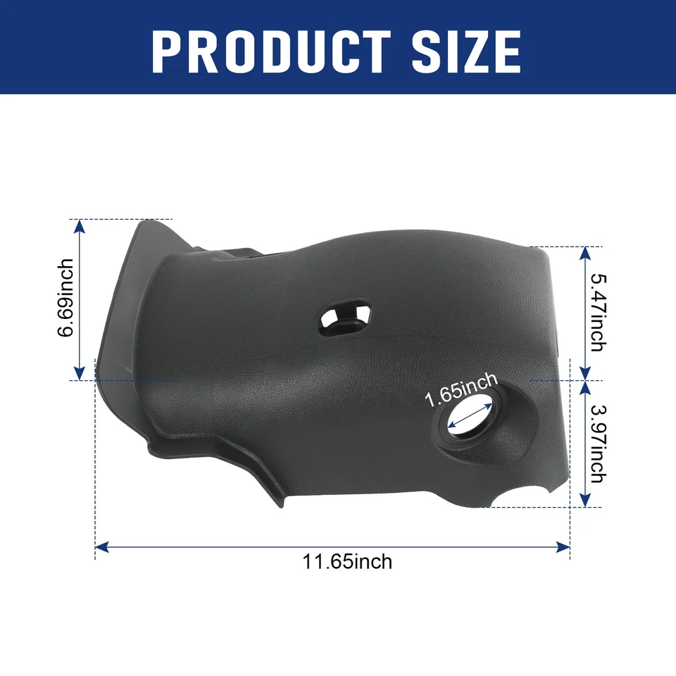 Cubierta de columna de dirección inferior negra para Kia Optima 2016-2020 con llave de arranque  Foto 2 de 4