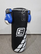Boxsack Energetics 18 kg, schwarz, Handschuhe und Knöchelschützer sind dabei