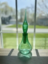 Husted Glass Works Blenko Decanter Style Anna Green 627