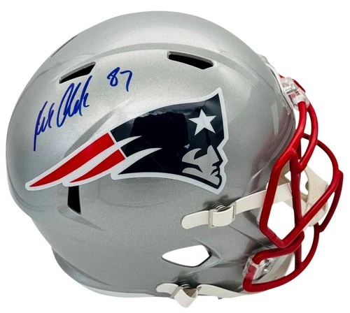 Rob Gronkowski Signed Full Size Helmet Patriots Replica Speed Beckett COA