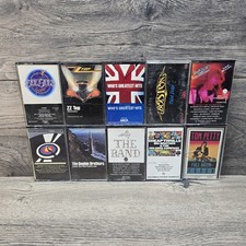Lot Of 10 Classic Rock Cassette Tape Boston Bob Seger ZZ Top Who Bee Gees Eagles