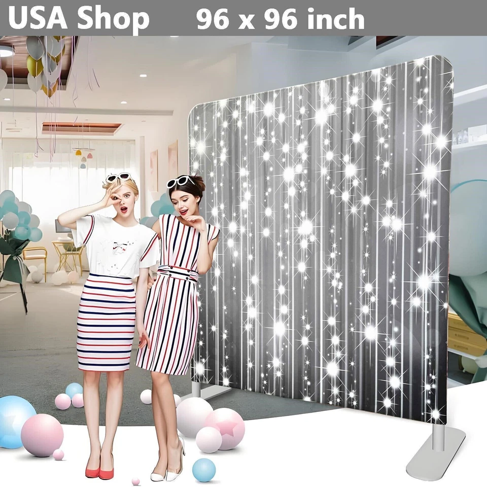 8*8FT Photo Backdrop Tension Fabric Carry Bag Reusable Wedding Backdrop - Image 2 of 4