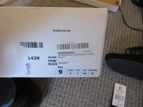 Minnetonka Black Mens Suede Knee High Boots (New) - Picture 3 of 4