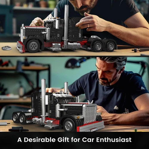 Mould King Technic American Heavy Truck Model Building Blocks Black 1797pcs Gift - Picture 14 of 15