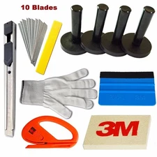 10 in 1 Car Vinyl Wrap Tools Kits Squeegee Vehicle Wraps Scraper Magnet Holder