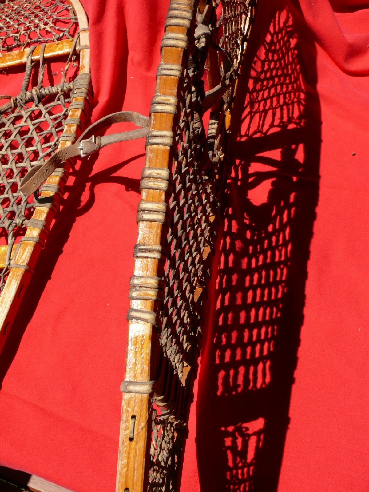Vintage TUBBS Cross Country WOODEN SNOWSHOES Made in Wallingford VT 48