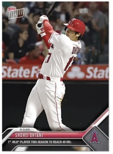 Shohei Ohtani 1st To 40 Home Runs - 2023 MLB TOPPS NOW Card 647 Presale