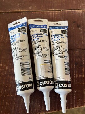 Tile Fixture 3-pack lot Bright White 5.5 oz. Simple Fix Ceramic Tile & Fixture Caulk ...
