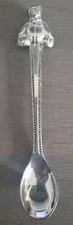 VTG Teddy Bear Silver Plated Baby Spoon Collectable 5" Heavy Kid Toddler