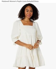 Madewell Poplin Lizzie Babydoll Dress Plus Size 20 NWT In Lighthouse