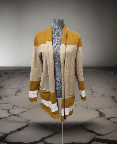 Suéter Cárdigan Chaqueta Abierta Tejido Verve Ami Top Beige Crema Manga Larga Mujer L - Imagen 13 de 24