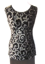 Amy Michelson 4 Holly Harp silk velvet tunic top M bias cut VTG 80s