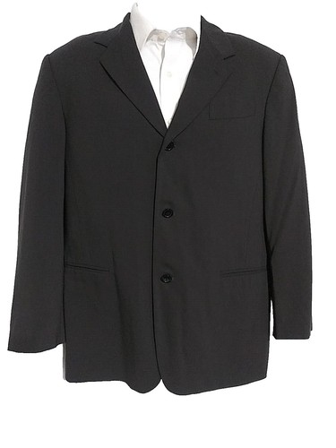 DONNA KARAN SIGNATURE MEN LEATHER JACKET BLACK XXL VINTAGE PERFECT 