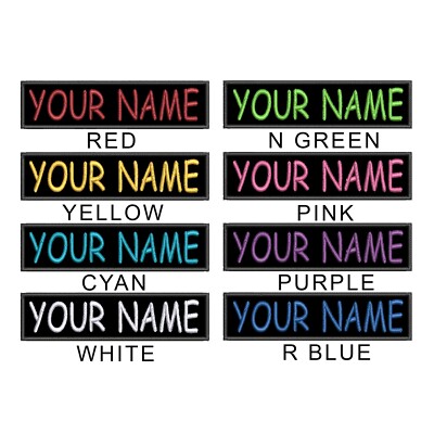 BEST SELLING 3X1 size Custom NAME TAG Embroidered ''Iron on'', FAST SHIPPING