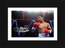 8X6 Mount MANNY PACQUIAO Signed Autograph PHOTO Boxing Print Gift Ready to Frame