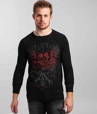 Mens Affliction American Customs Marblesmith Reversible Thermal Y2K T-Shirt M-XL