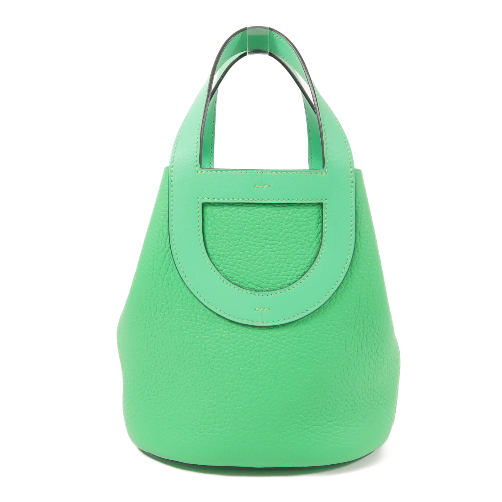 HERMES In The Loop 18 Bag PHW Clemence Leather Vert Comics Green