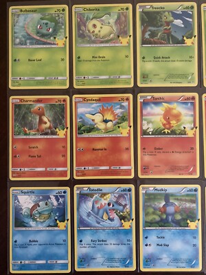 Pokemon 25th Anniversary Mcdonald's Full Regular Set 1-25 In
