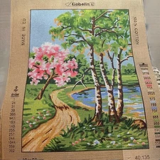 Printed needlepoint Tapestry Gobelin L Spring Canvas Only  40x50cm