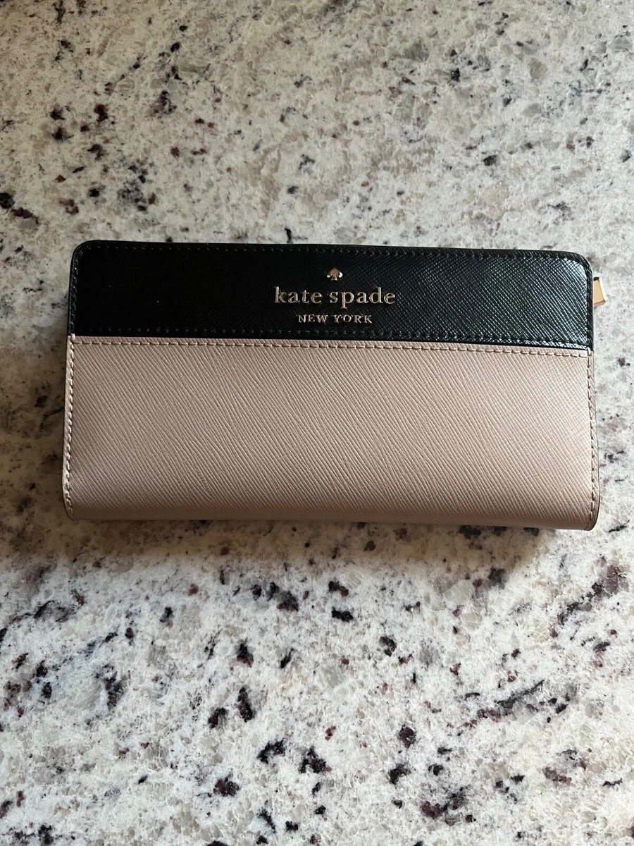 kate spade wallet slightly used black and beige eBay