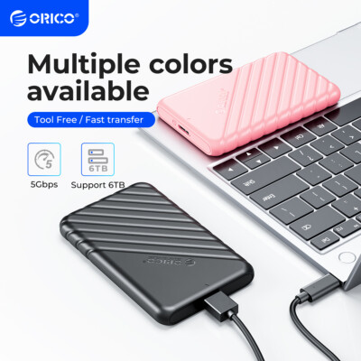 ORICO 2.5'' USB C Hard Drive Enclosure USB3.1 to SATAIII External SSD HDD Cases