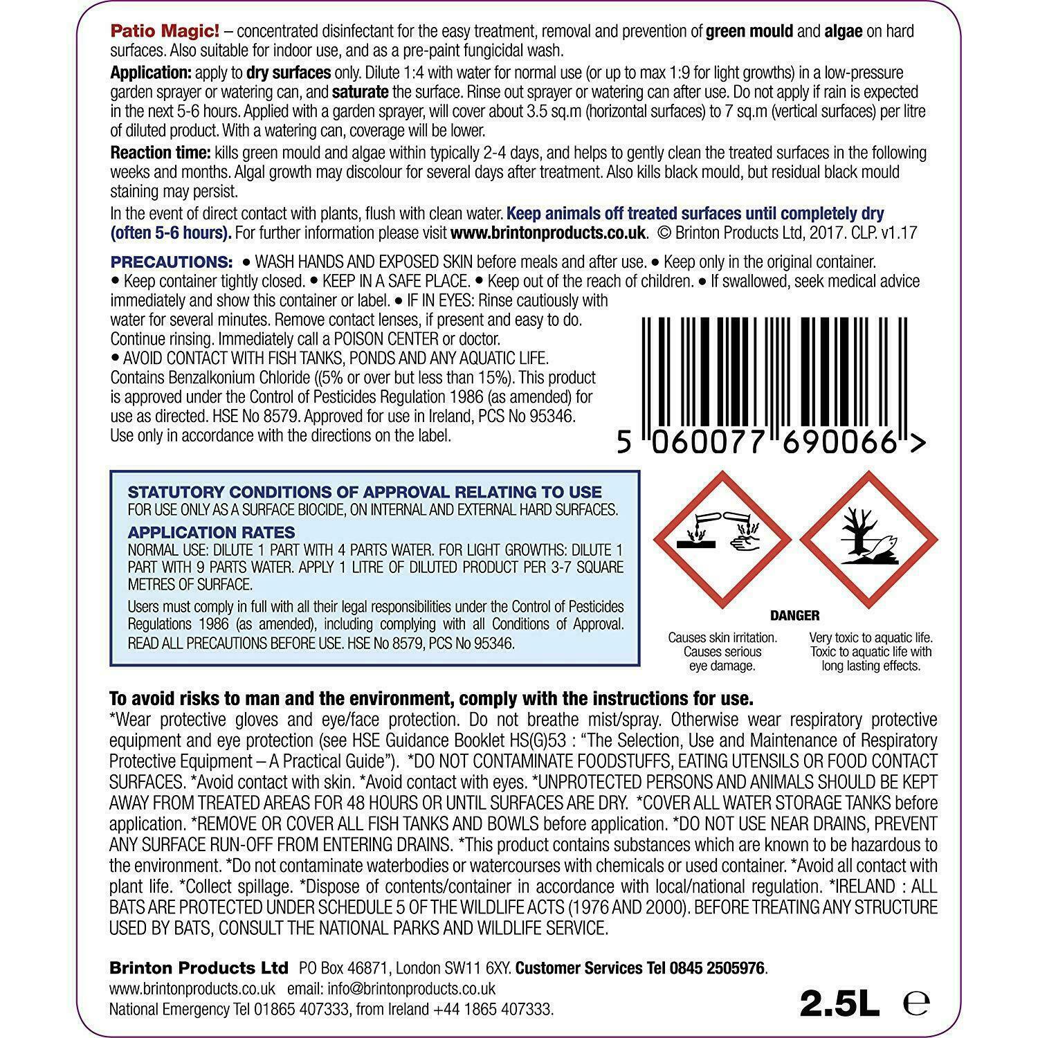 Patio Magic Hard Surfaces Outdoor Patio Cleaner Liquid Concentrate 2