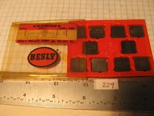 10 pc New Open Box Besly SNU 433 62053 W0558 B221 Carbide Inserts (229)