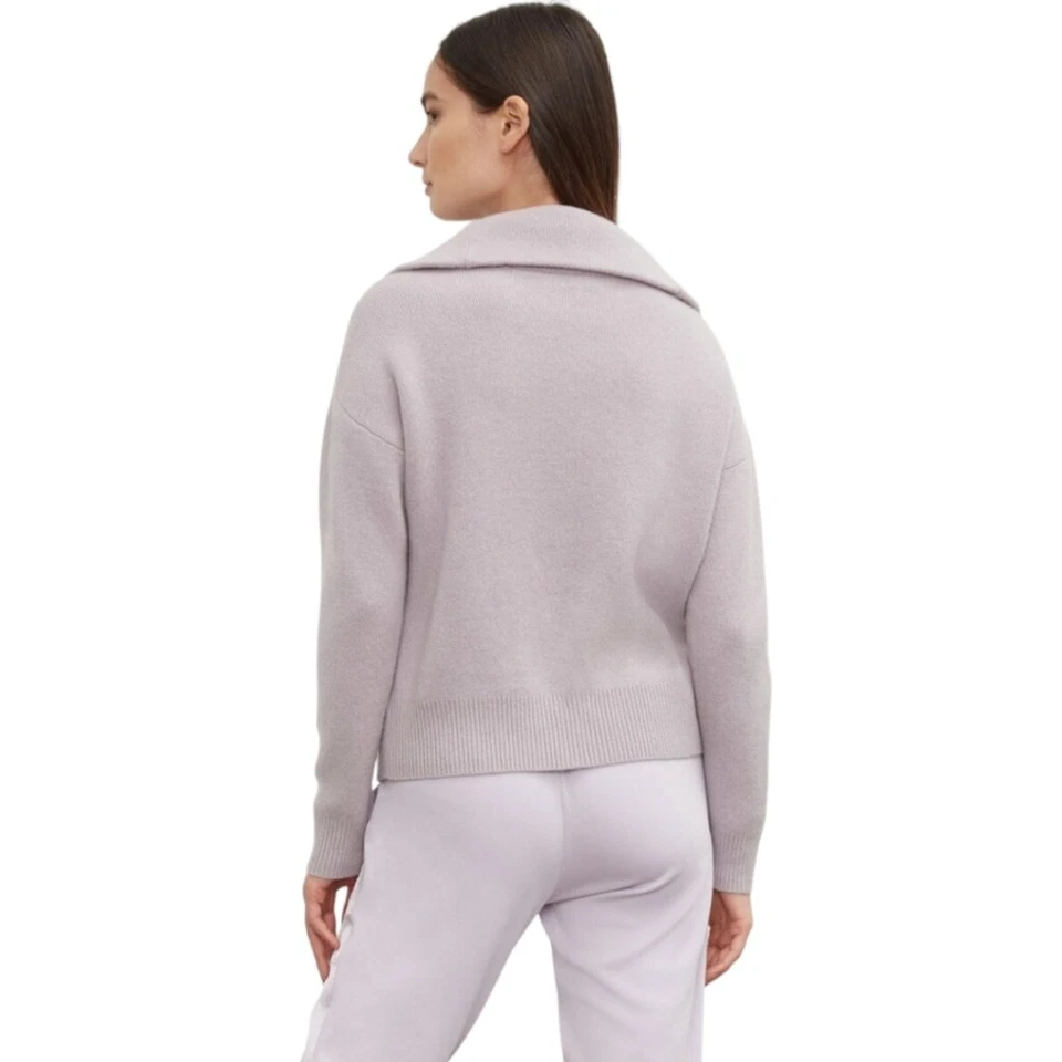 Pullover Club Monaco Cachemira Doble Cara Tejido Periwinkle Cuello Johnny Para Mujer S Foto 2 de 4