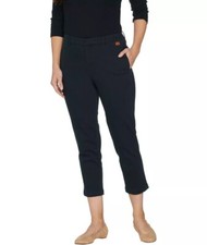 Peace Love World Cropped Stretch Twill Pants Black Reg 2 A301642