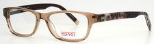 ESPRIT ET17340 543 Brown Womens Rectangle Full Rim Eyeglasses 49-15-135 B:30