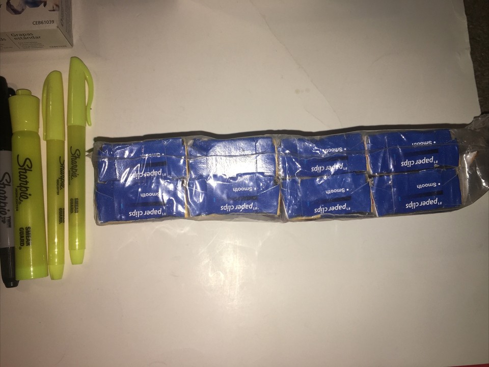 Huge Lot of Office Supplies Highlighters, Pens, Staples, Tape And More