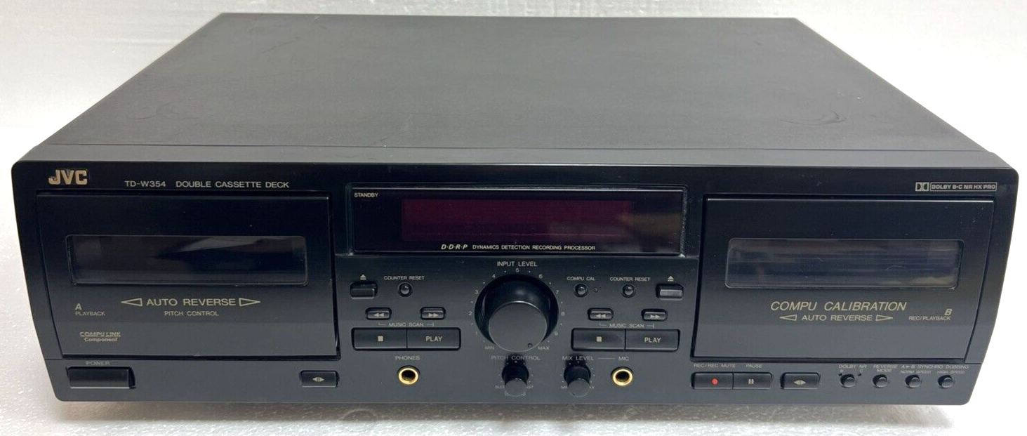 JVC TD-W354 Double Cassette Deck Tape Player Recorder  Tested & Working!