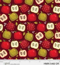 P&B Textiles Harvest Minis Apples Dark Red Thanksgiving