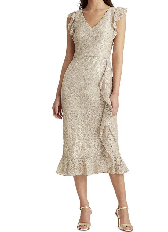 Ralph lauren hotsell lace cocktail dress