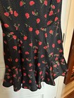 BRAND NEW ZARA BLACK AND RED ROSES ROMPER SZ S — photo 3