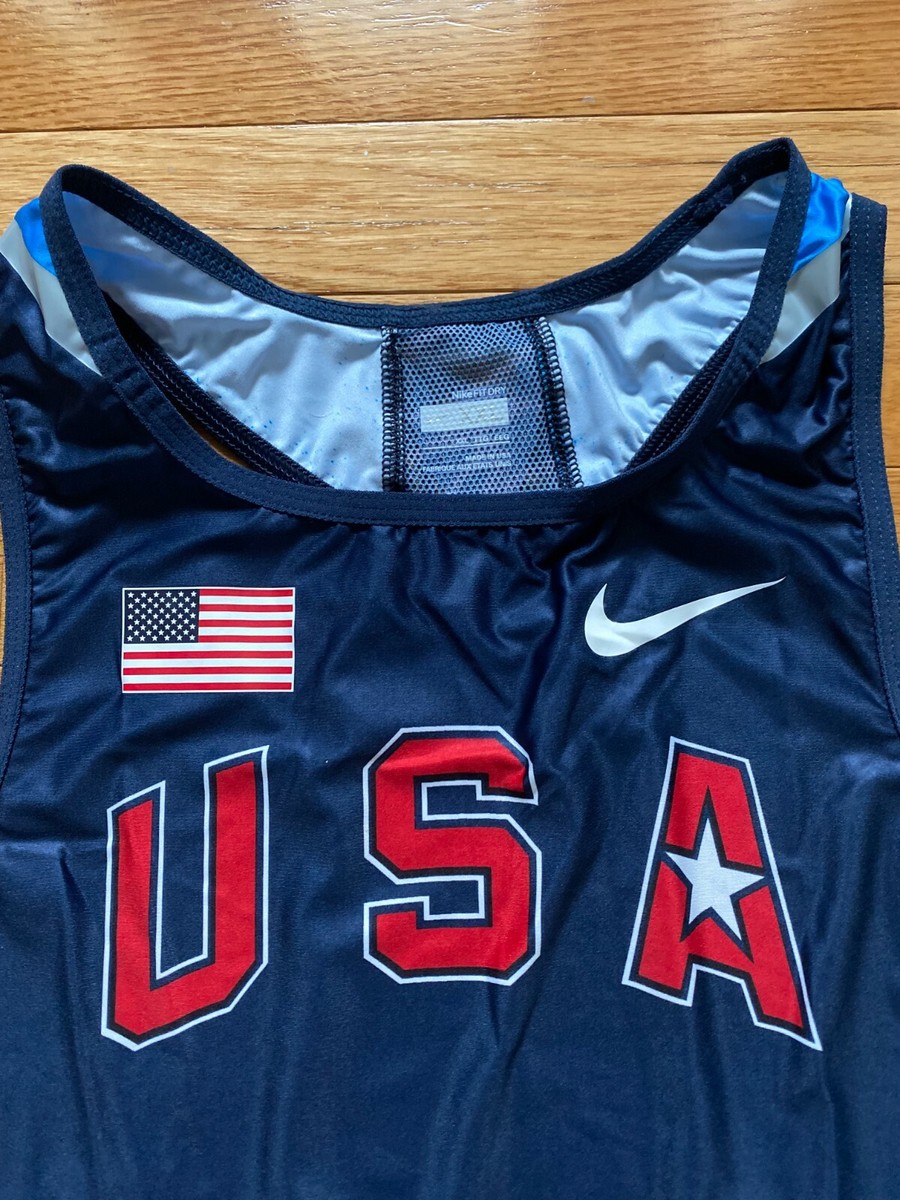 Nike USATF Track & Field Singlet Unitard Running Speedsuit Mens