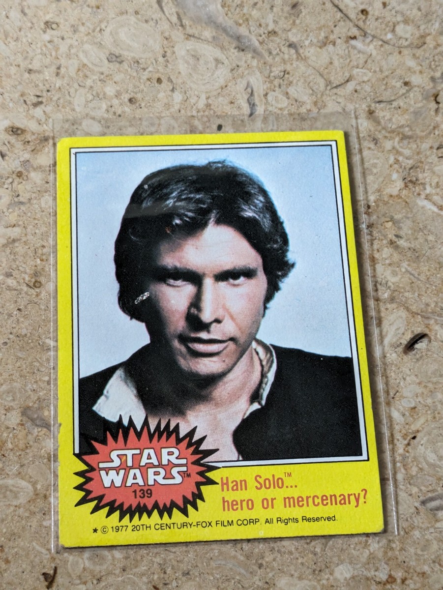 1977 STAR WARS TOPPS Yellow Border Trading Card/Puzzle #139 HAN